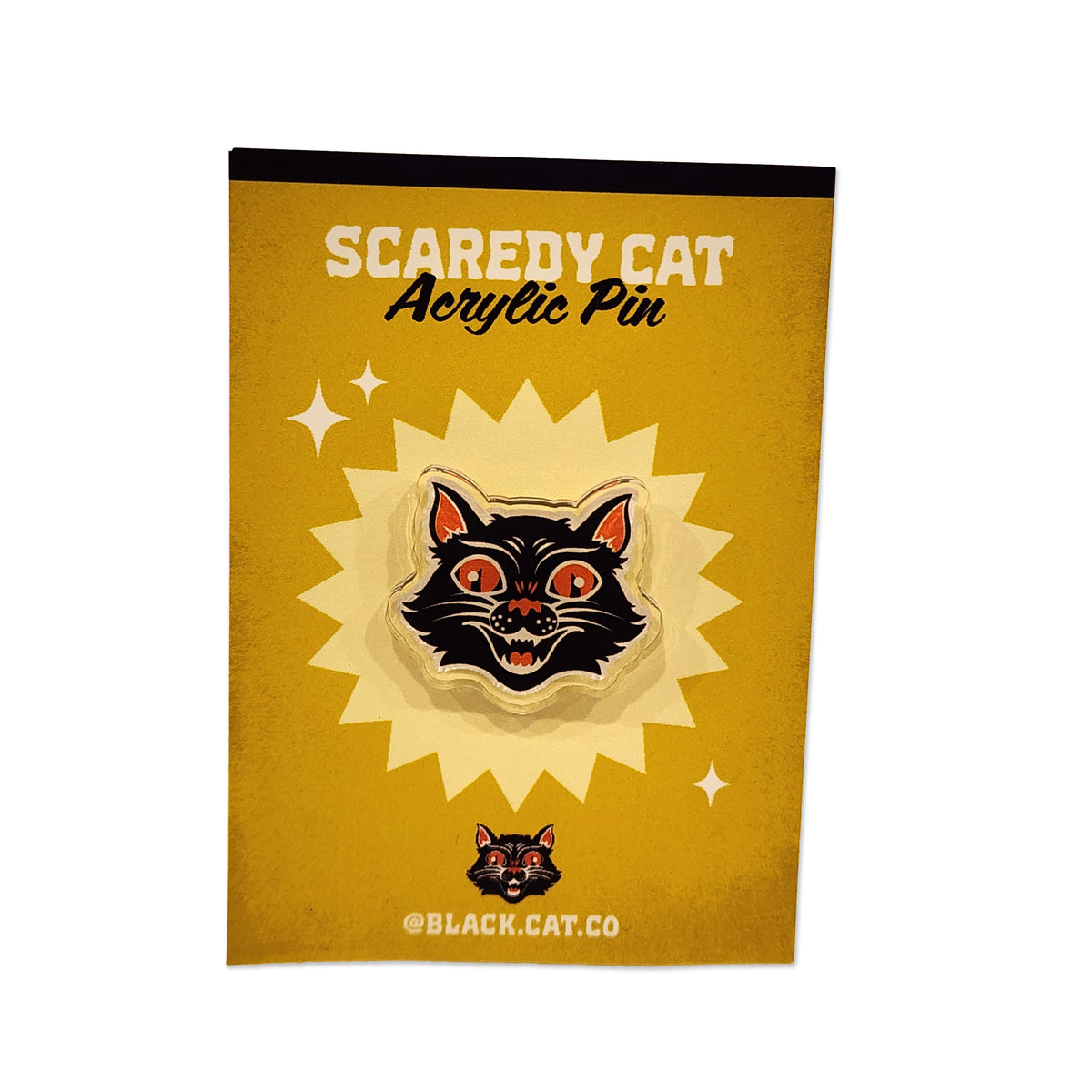 Acrylic Pin - Scaredy Cat