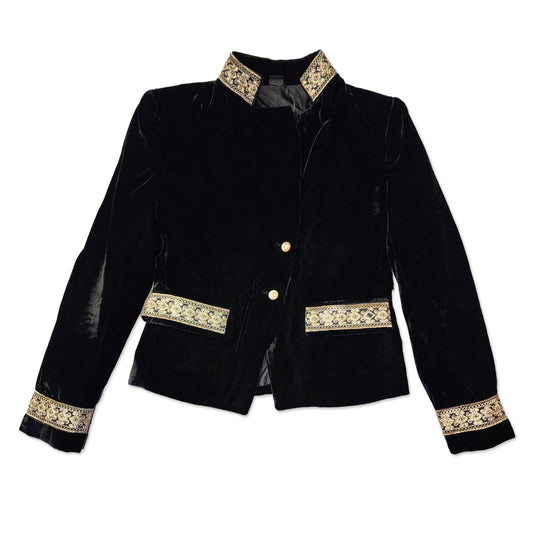Velvet Jacket w/ Gold Trim, Size M