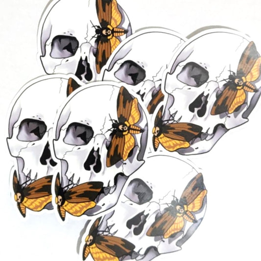 Moth Skull Sticker