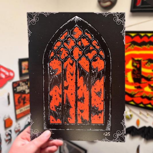 Bat Window Print 9x12