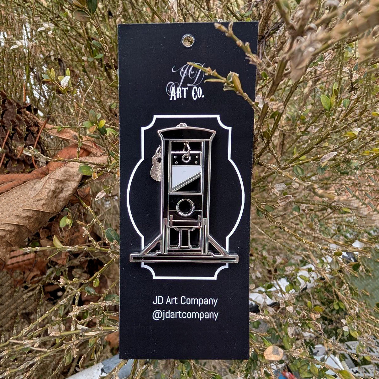 Guillotine Enamel Pin
